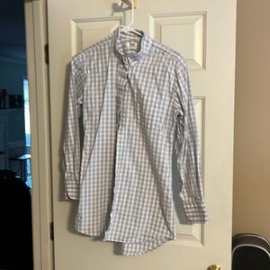 Claridge & King. Grey & white long sleeve shirt. Size Medium